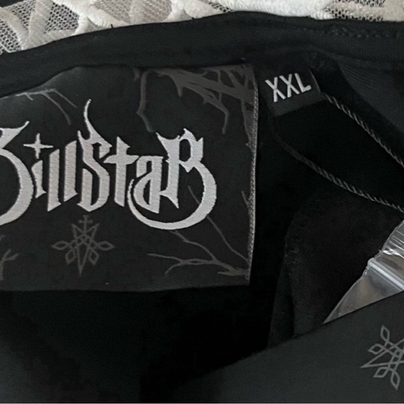 Killstar Charmed School Dress Black White Lace Collar Wednesday Addams Size XXL - Picture 6 of 12